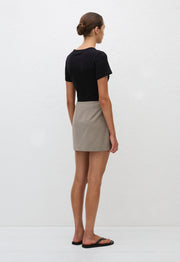 Tailored Mini Skirt - Taupe - Matteau